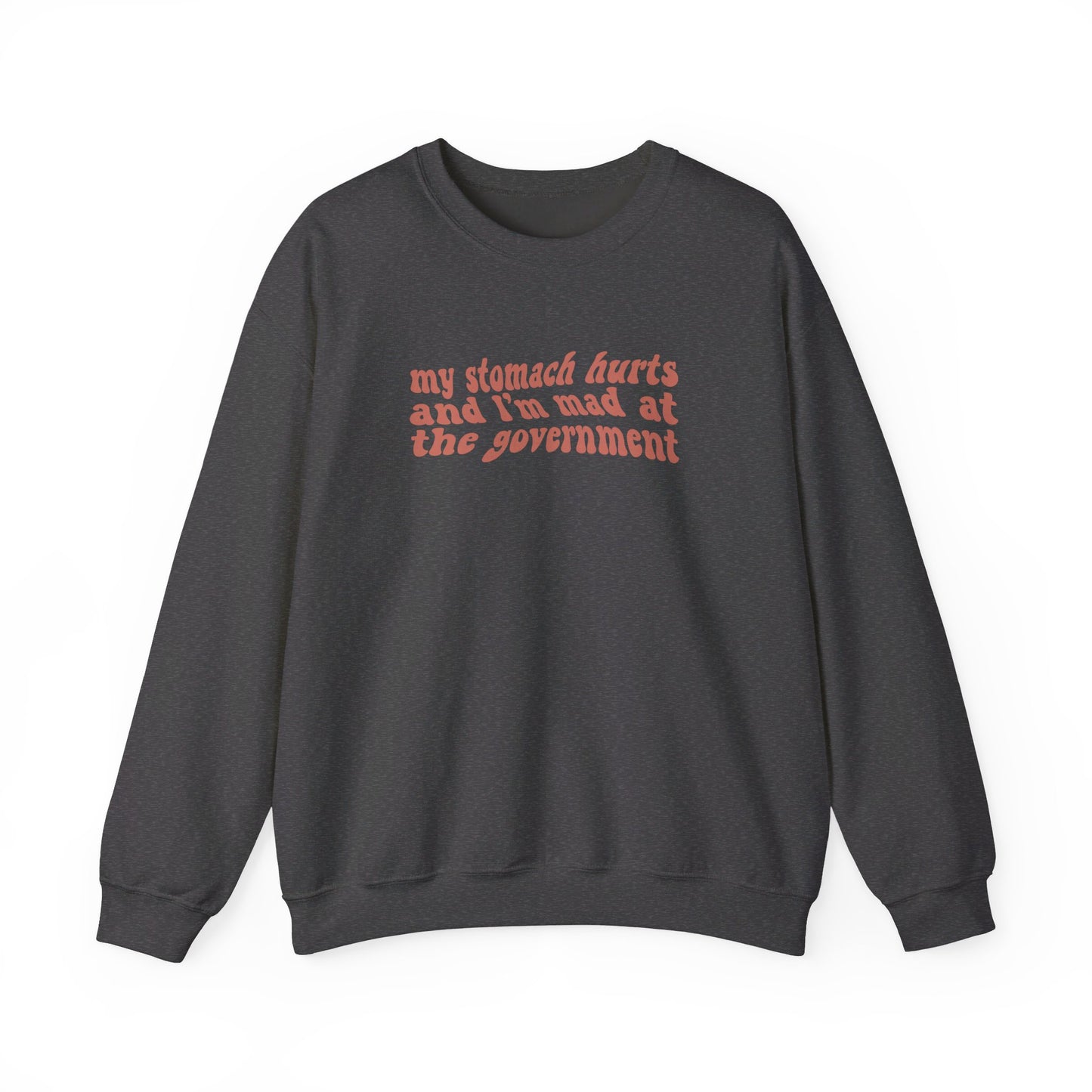My Stomach Hurts and I'm Mad At The Government Crewneck Sweatshirt