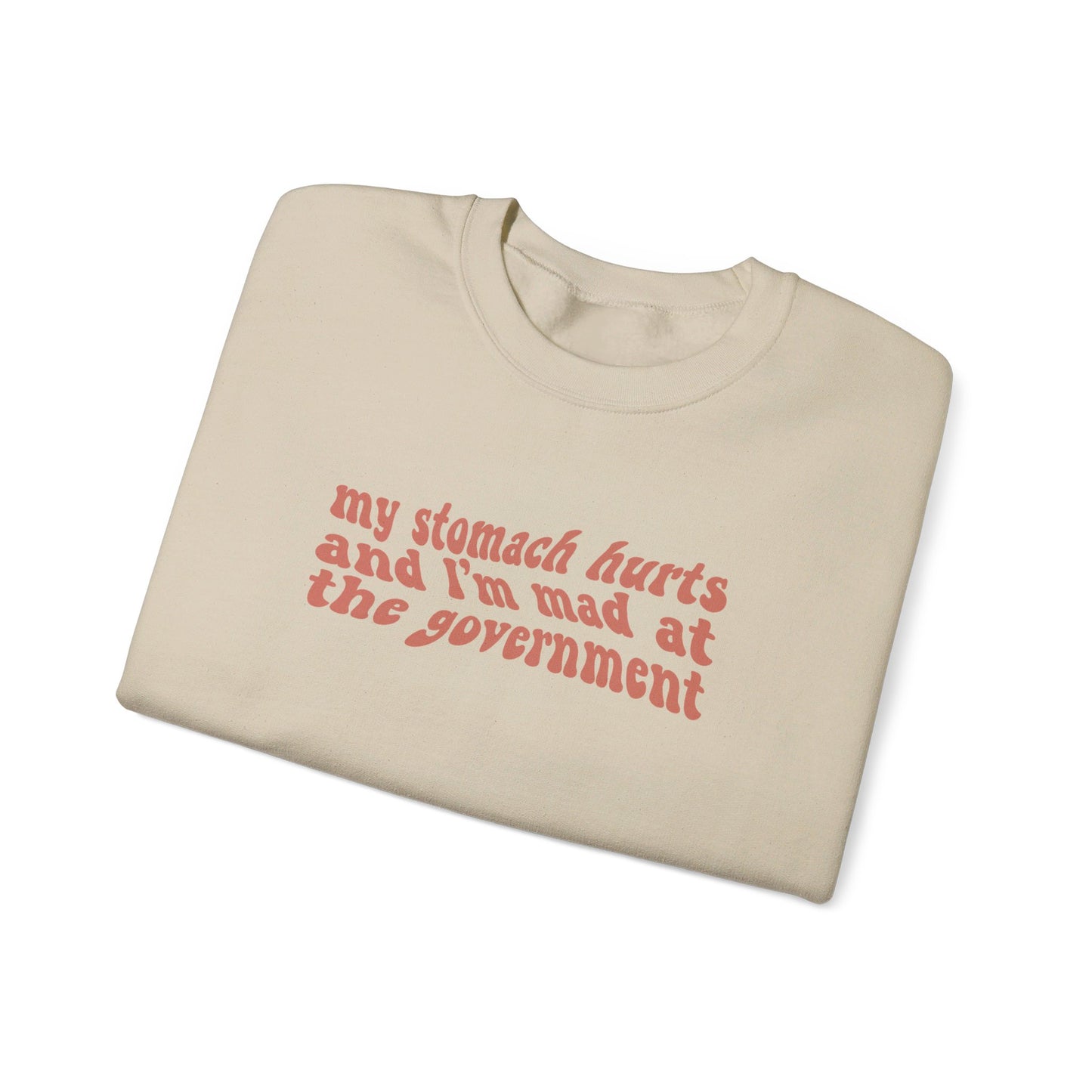 My Stomach Hurts and I'm Mad At The Government Crewneck Sweatshirt