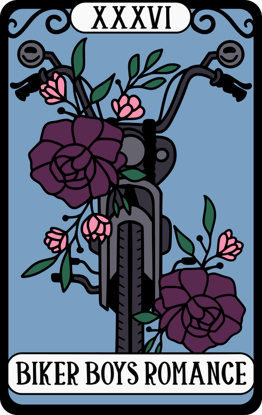 Biker Boy's Romance Tarot Sticker