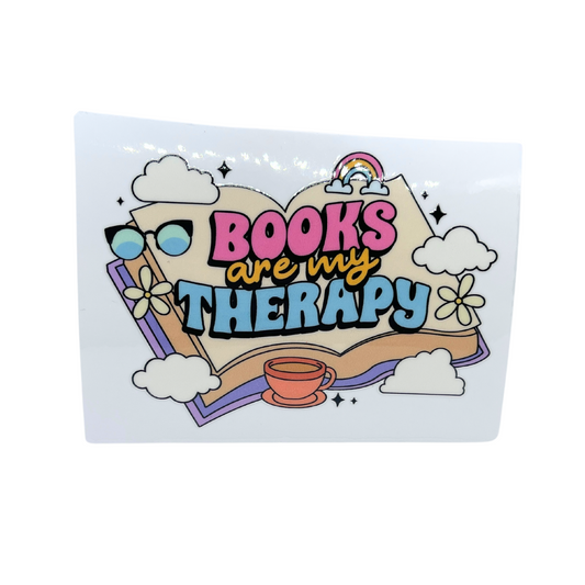 Books Are My Therapy Decal