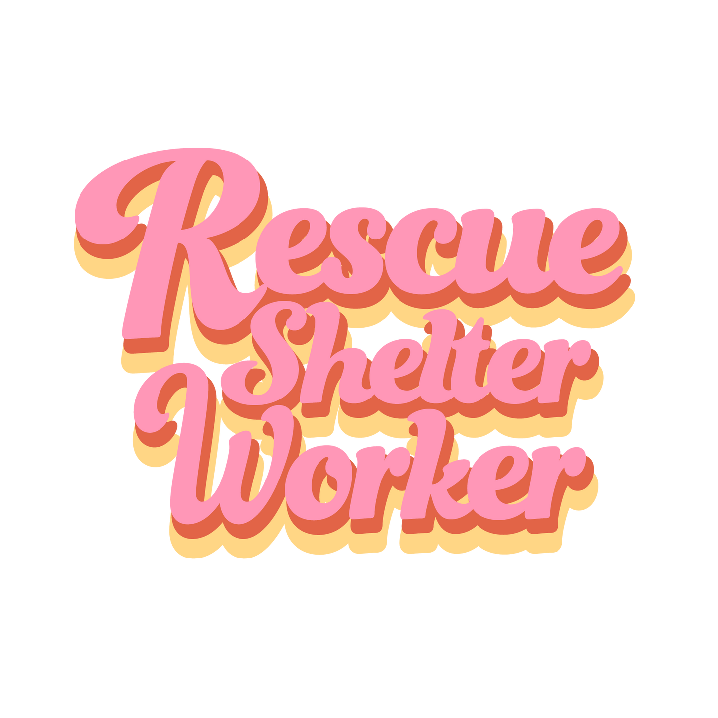 Rescue Shelter Worker Sticker