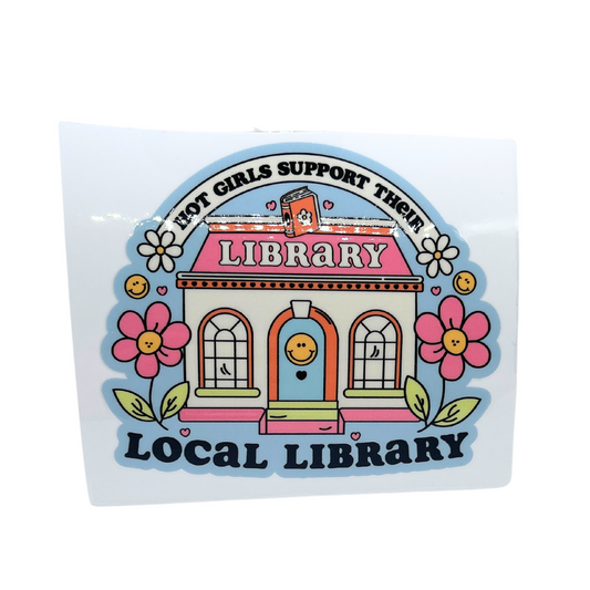 Hot Girls Support Their Local Library Decal