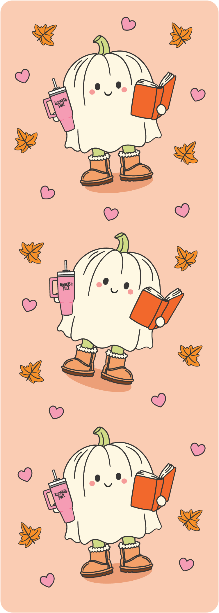 Cute Ghost Reading Bookmark