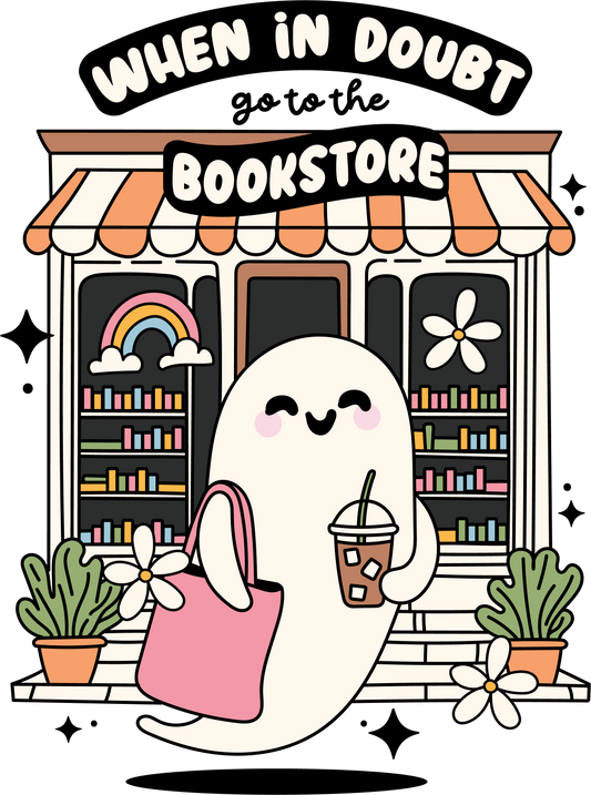 When in Doubt Go To The Bookstore Decal