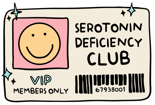 Serotonin Deficiency Club Sticker