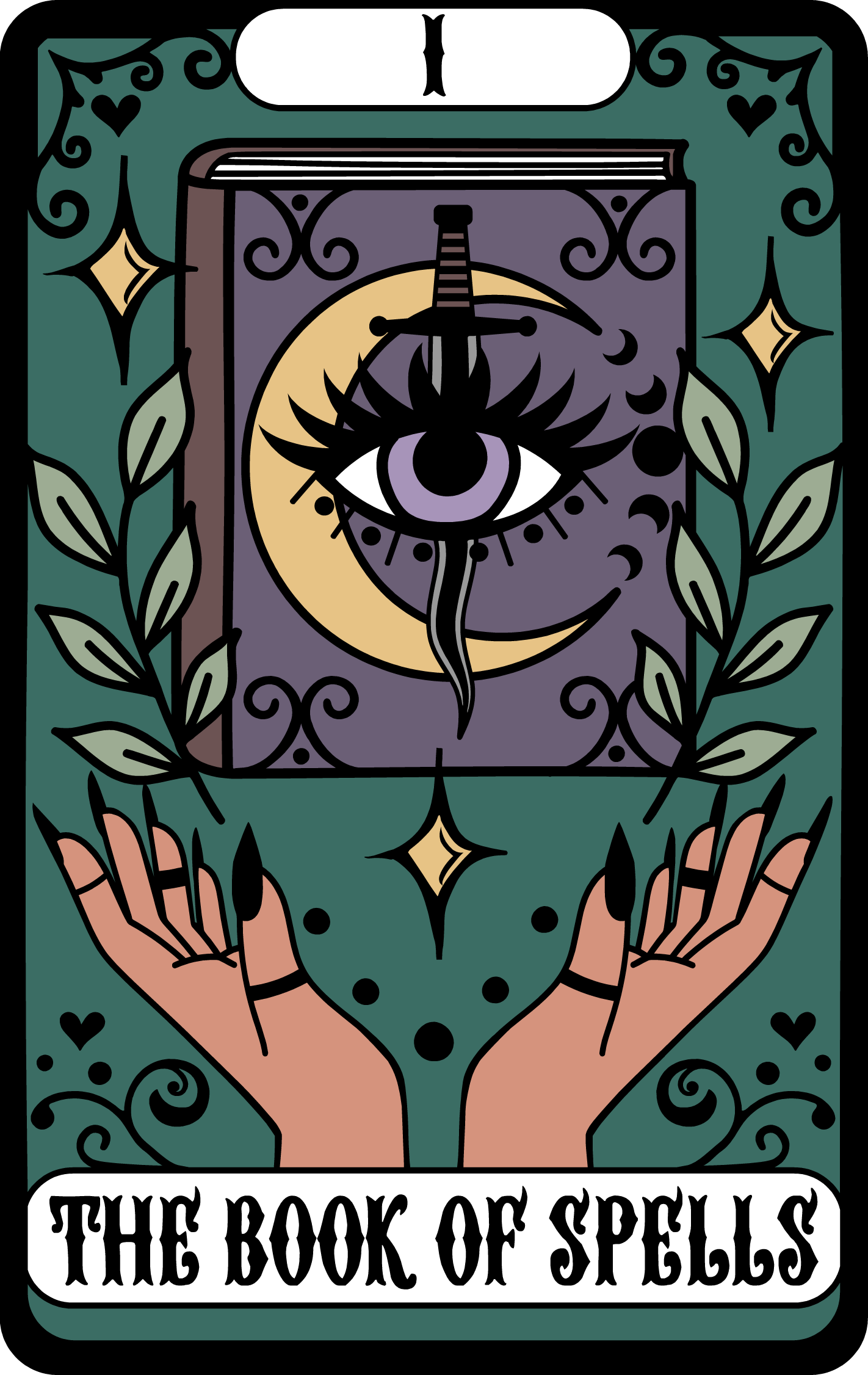 Book of Spells Tarot Sticker