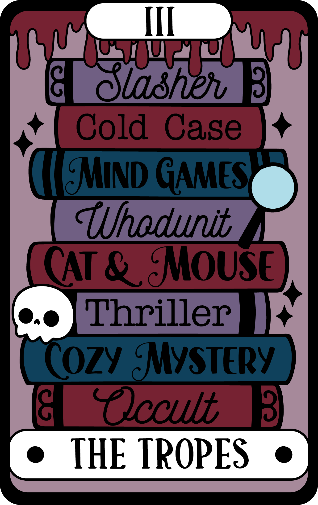 The Thriller Tropes Tarot Sticker