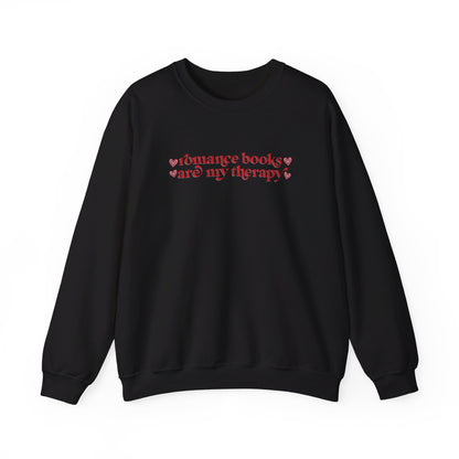 Romance Books Are My Therapy Crewneck Sweatshirt