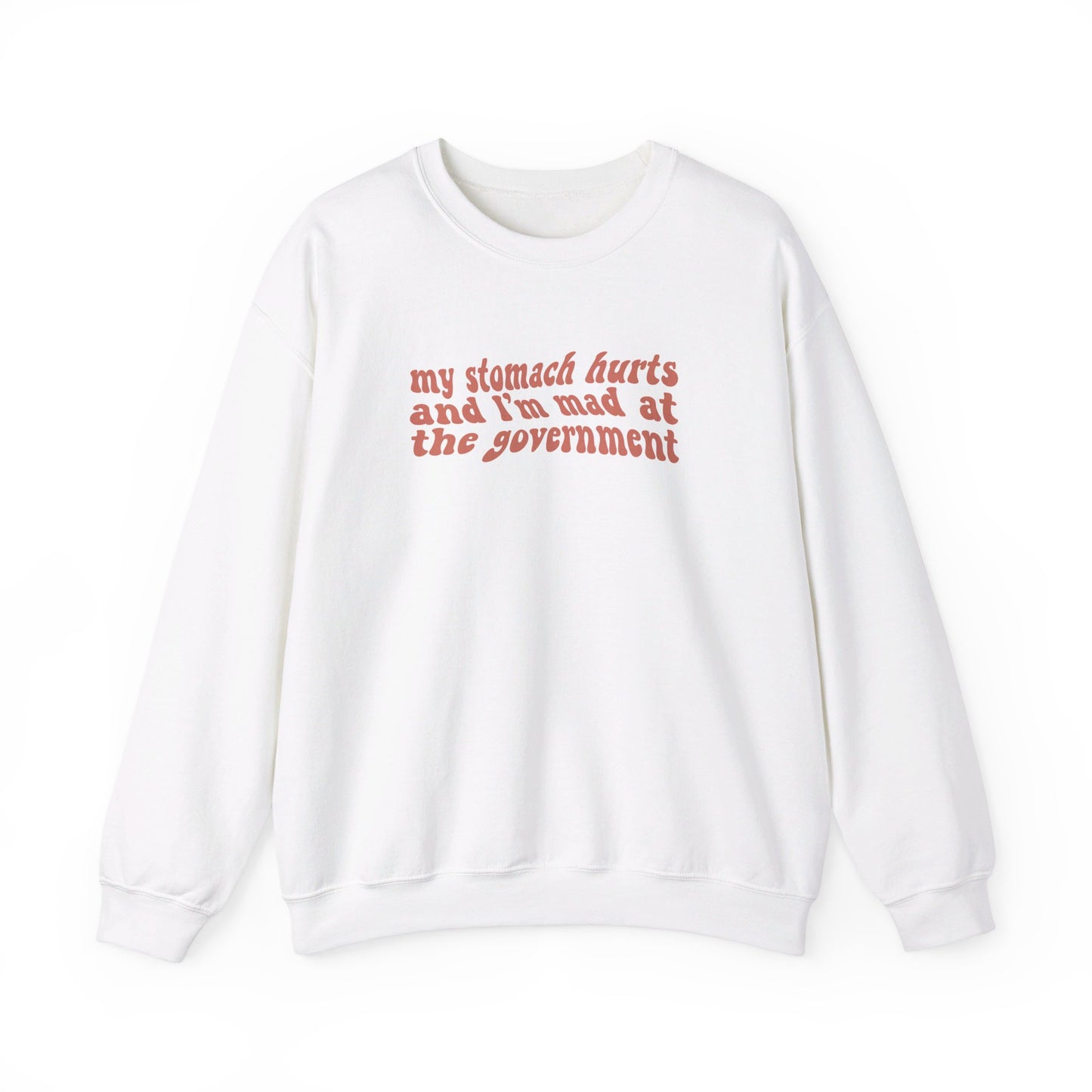 My Stomach Hurts and I'm Mad At The Government Crewneck Sweatshirt