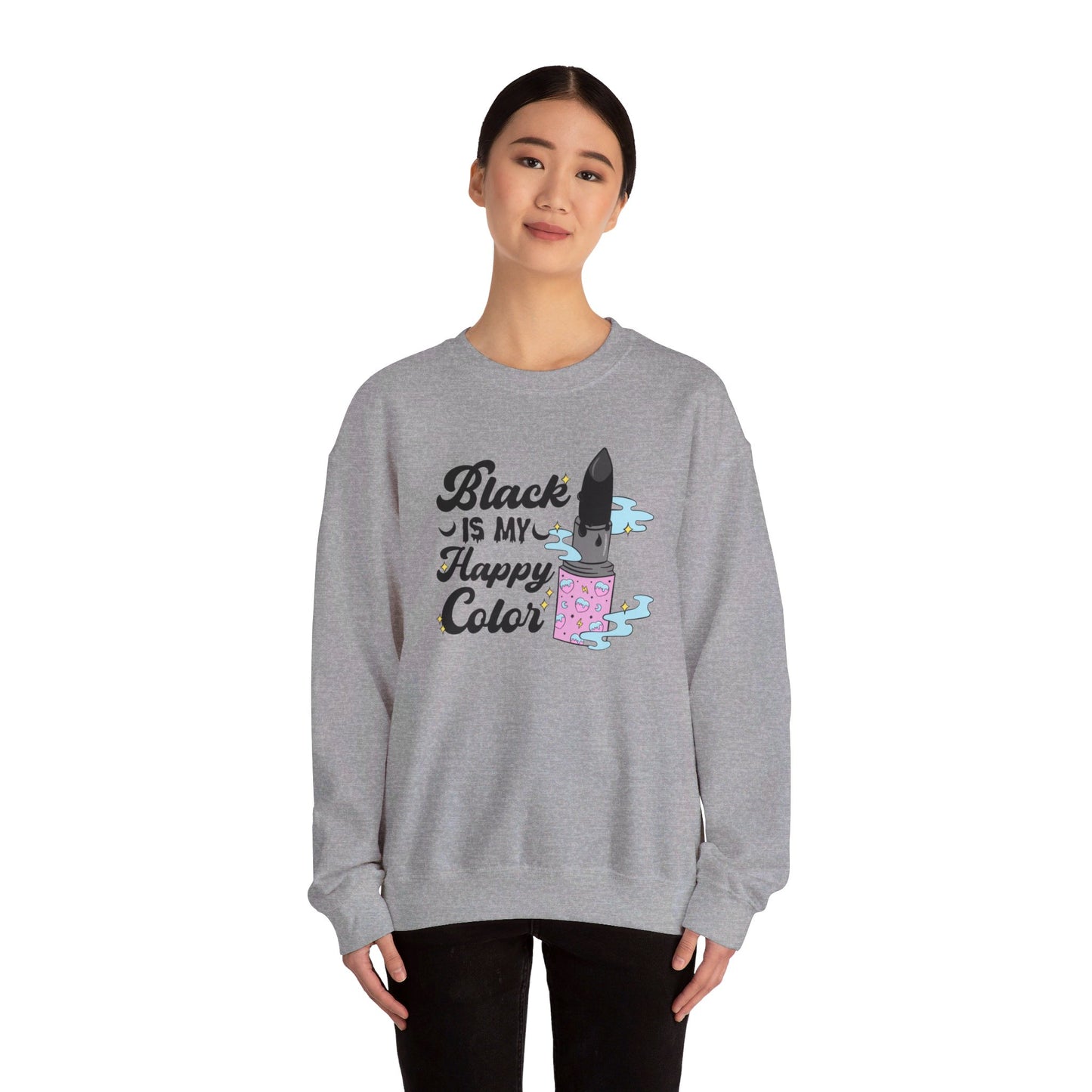 Black Is My Happy Color Crewneck Sweatshirt