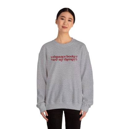 Romance Books Are My Therapy Crewneck Sweatshirt