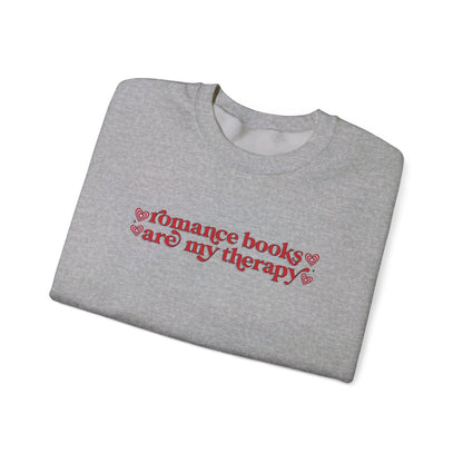 Romance Books Are My Therapy Crewneck Sweatshirt