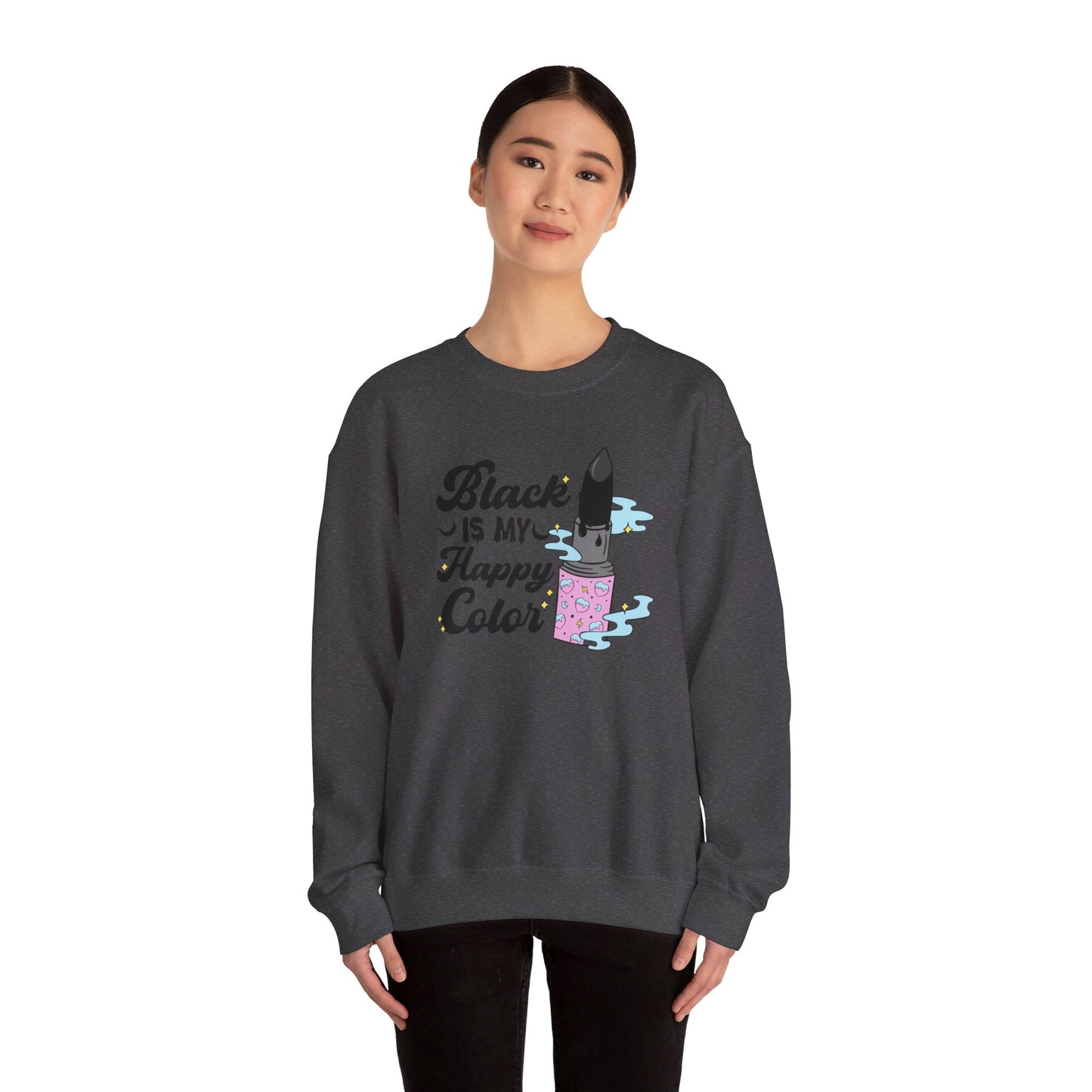 Black Is My Happy Color Crewneck Sweatshirt