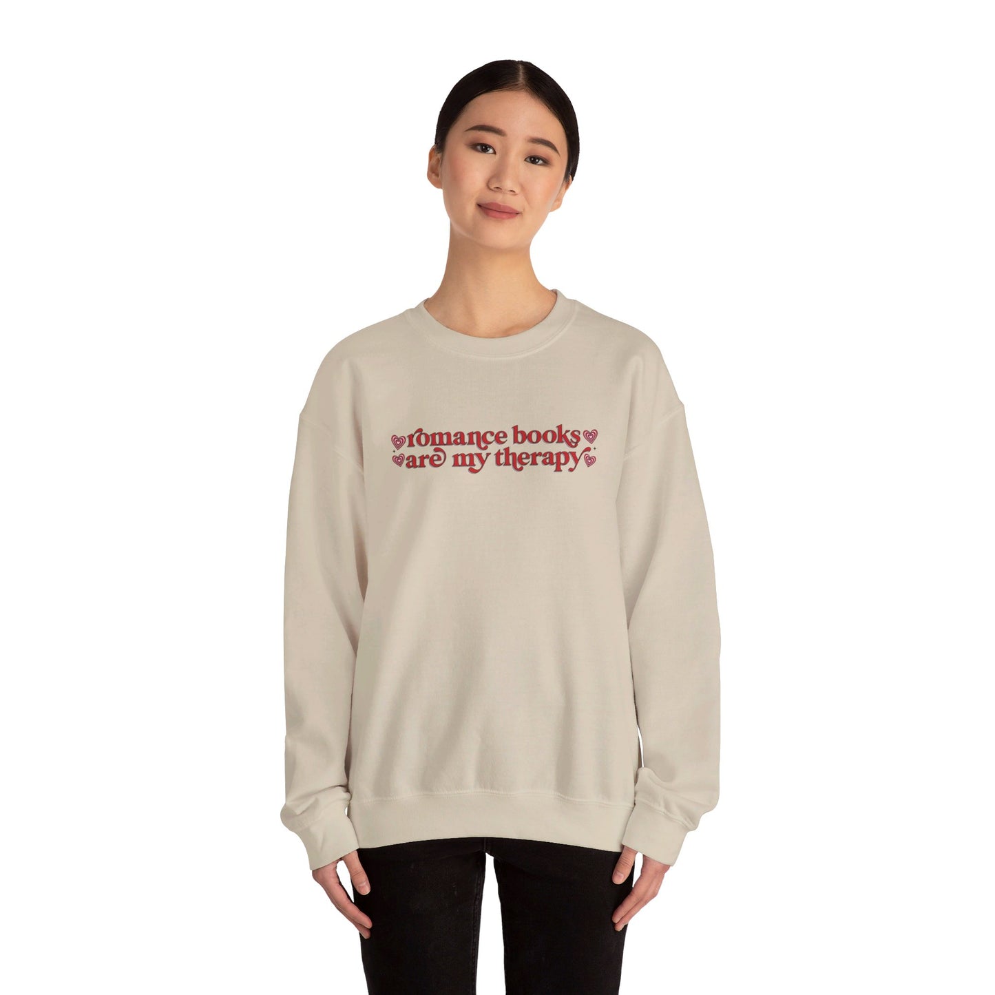 Romance Books Are My Therapy Crewneck Sweatshirt