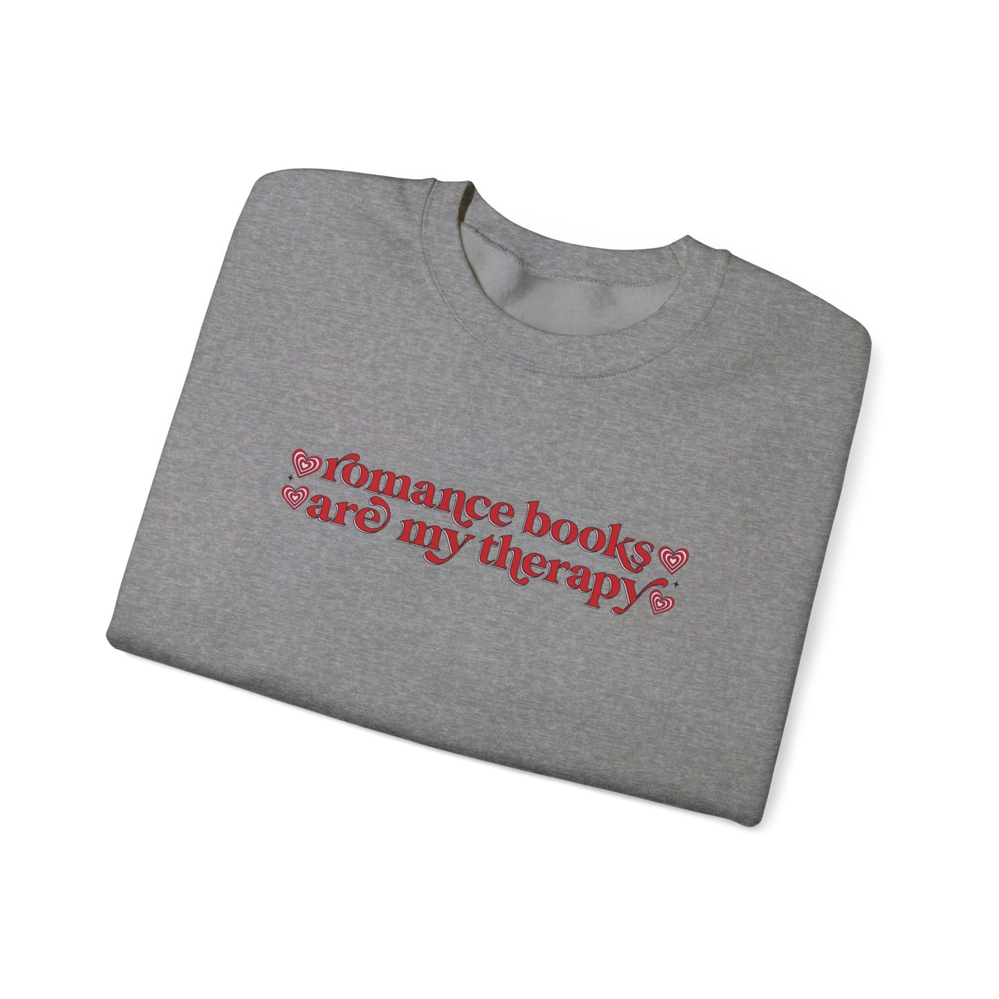 Romance Books Are My Therapy Crewneck Sweatshirt