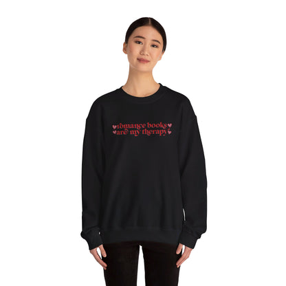 Romance Books Are My Therapy Crewneck Sweatshirt