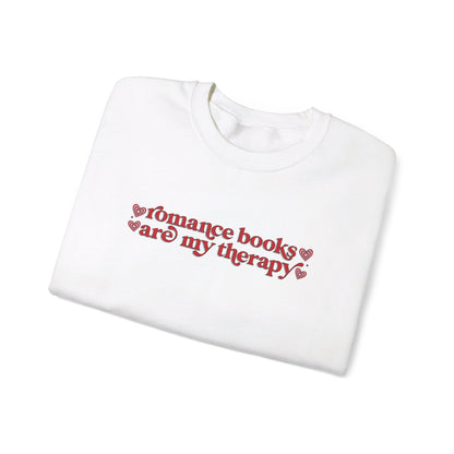 Romance Books Are My Therapy Crewneck Sweatshirt