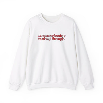 Romance Books Are My Therapy Crewneck Sweatshirt