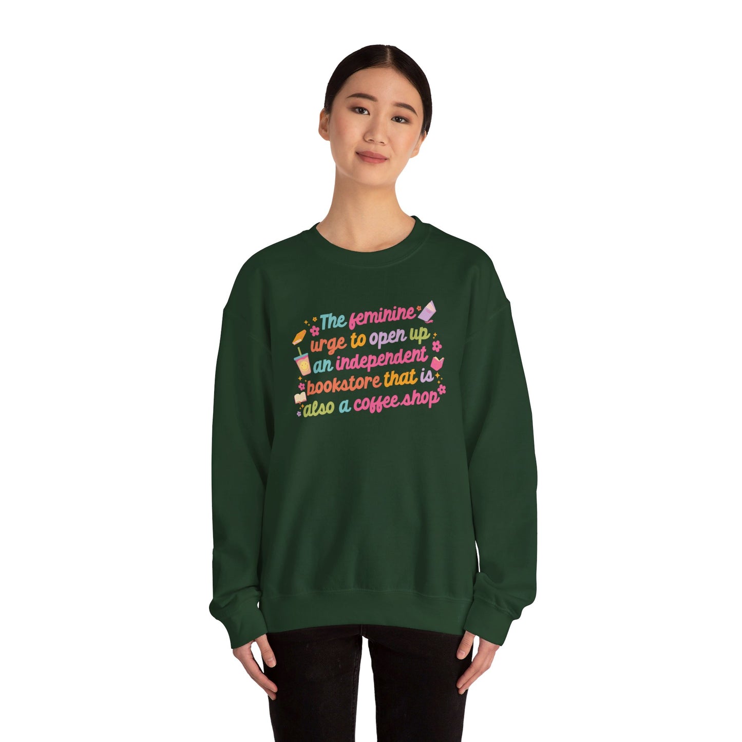 The Feminine Urge To Open A Book Shop Crewneck Sweatshirt