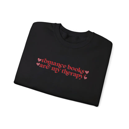 Romance Books Are My Therapy Crewneck Sweatshirt