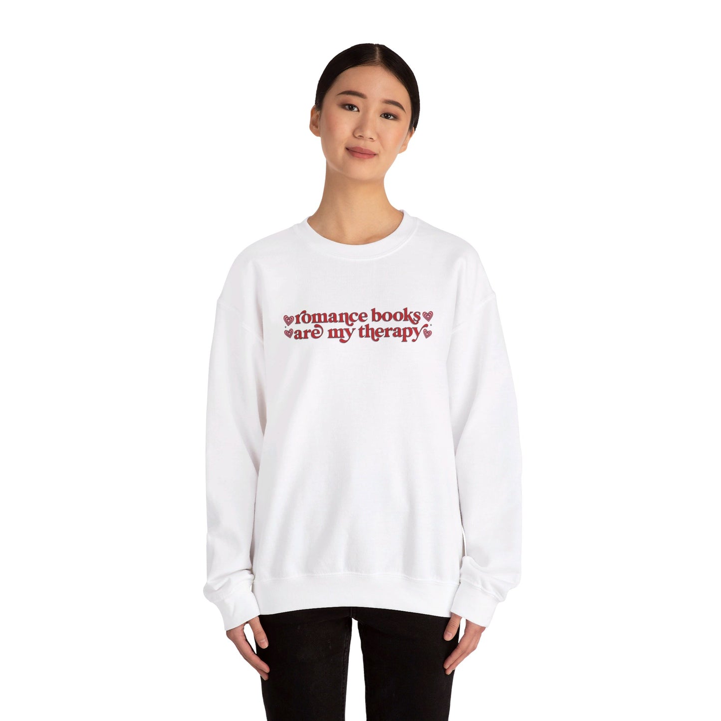 Romance Books Are My Therapy Crewneck Sweatshirt