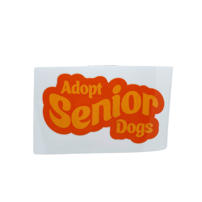 Adopt Senior Dogs Decal