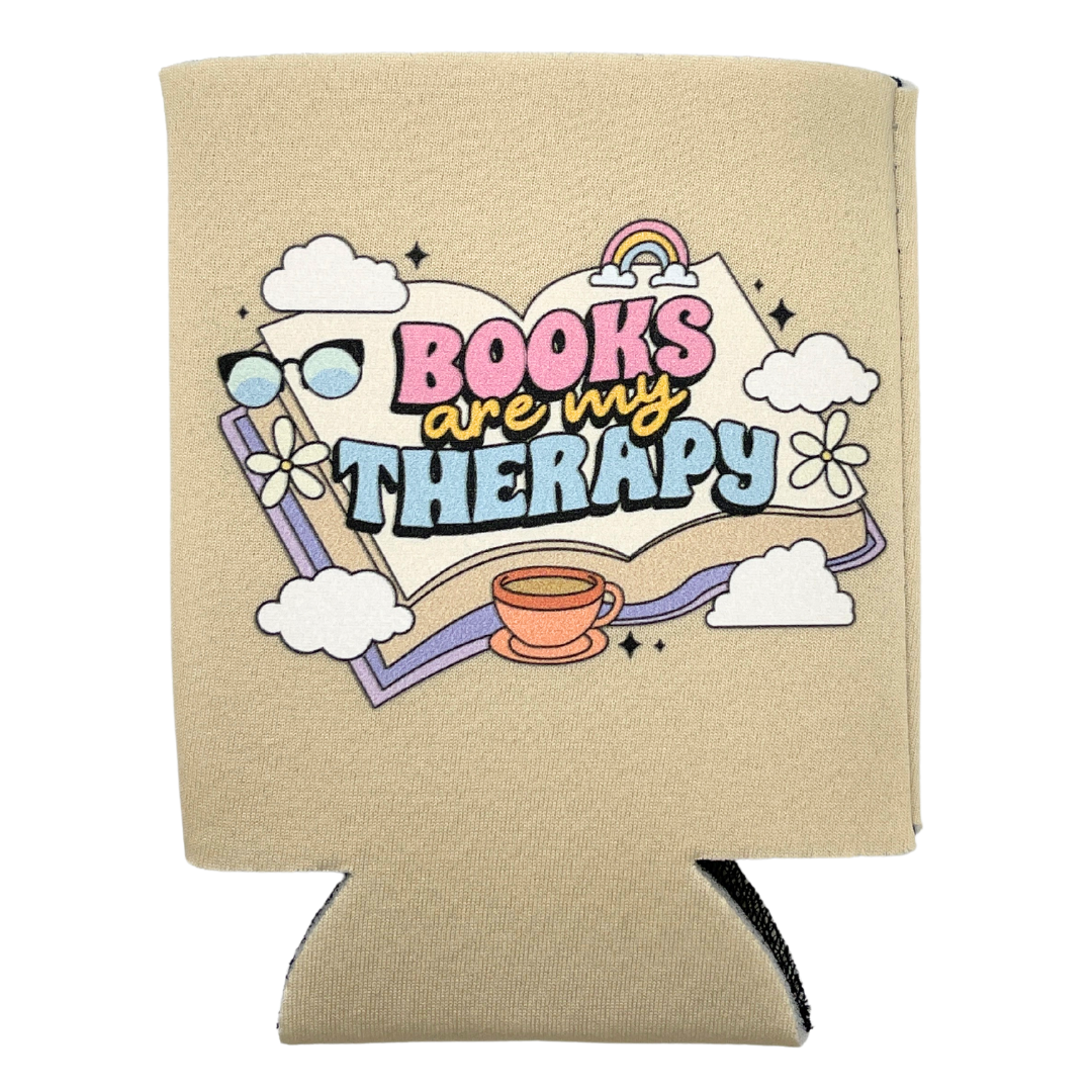 Books Are My Therapy Coozie