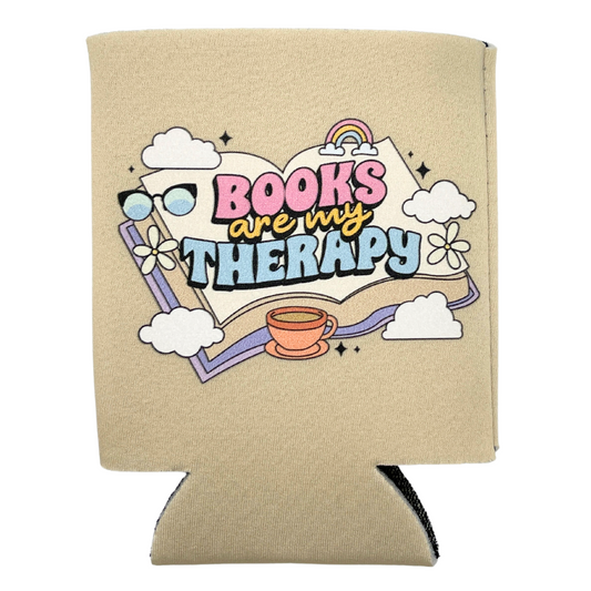 Books Are My Therapy Coozie