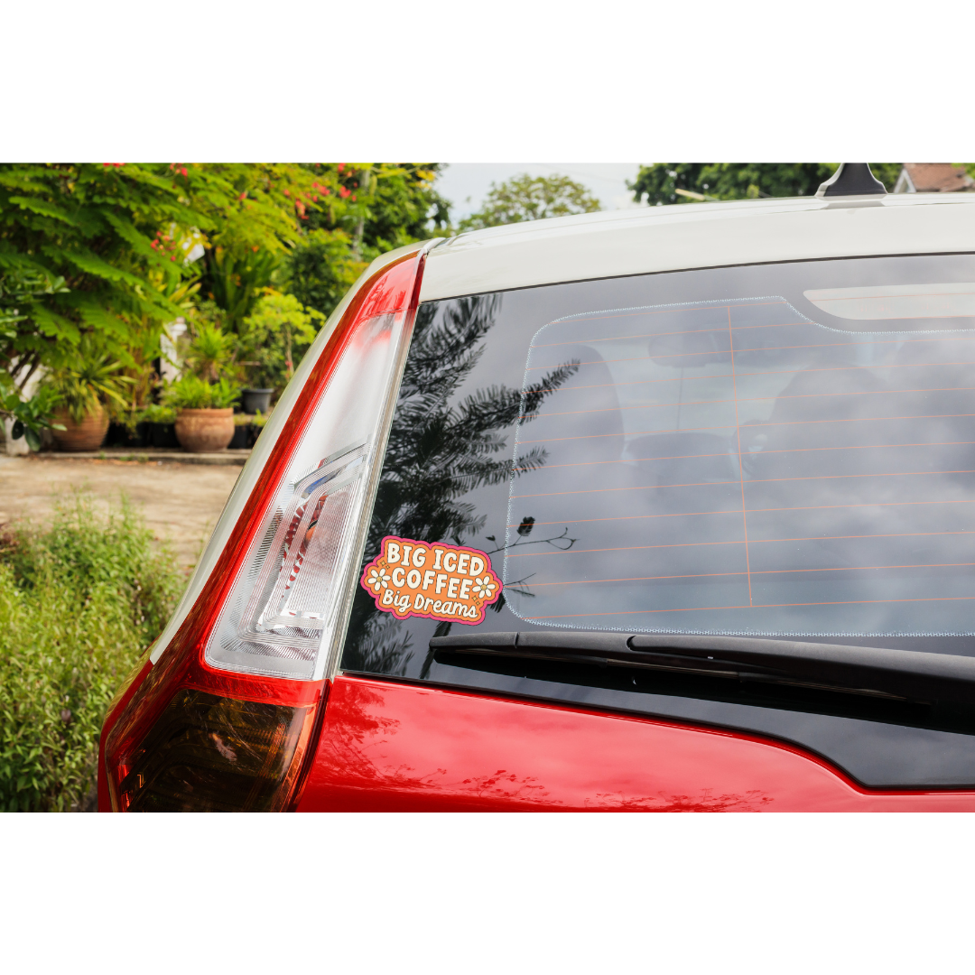 Big Iced Coffee, Big Dreams Decal