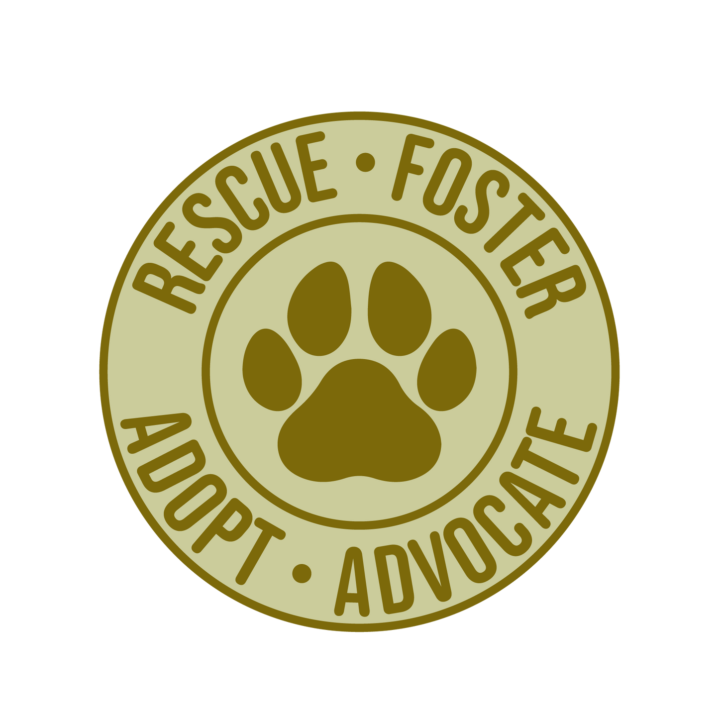 Rescue. Foster. Adopt. Advocate. Sticker