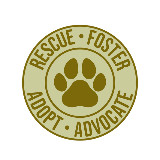 Rescue. Foster. Adopt. Advocate. Sticker