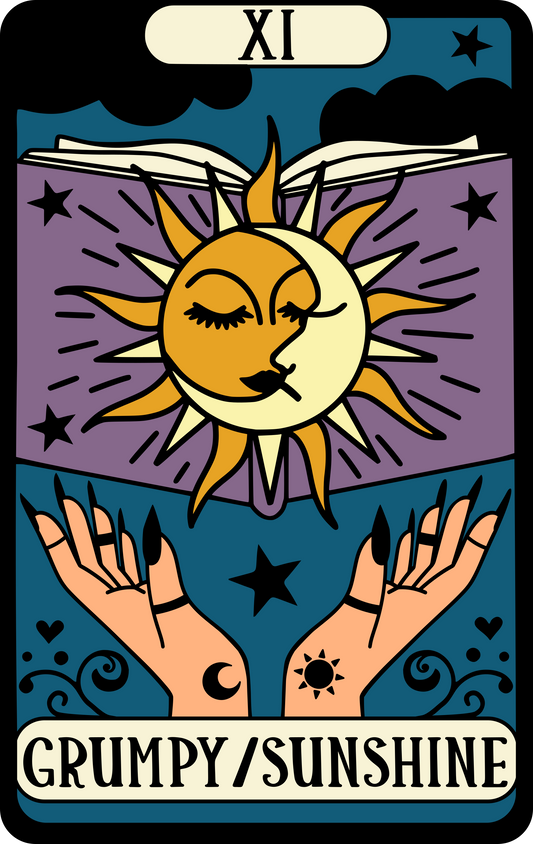 Grumpy/Sunshine Tarot Sticker