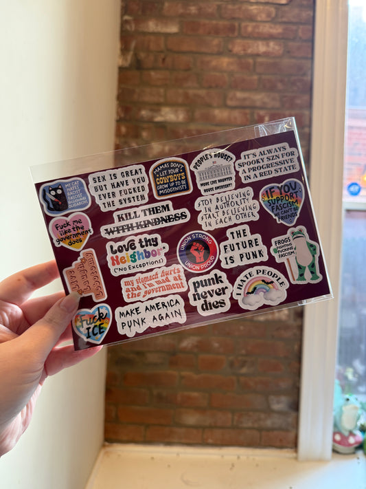 Punk Rock Sticker Sheet