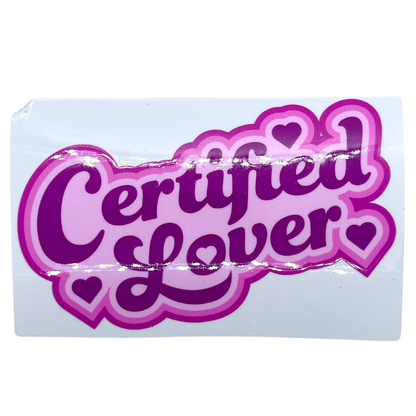 Certified Lover Decal