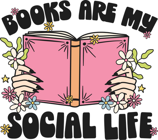 Books Are My Social Life Sticker