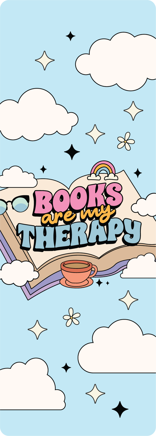 Books Are My Therapy Bookmark