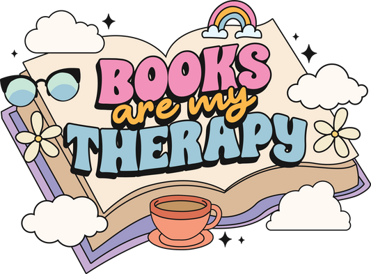 Books Are My Therapy Sticker