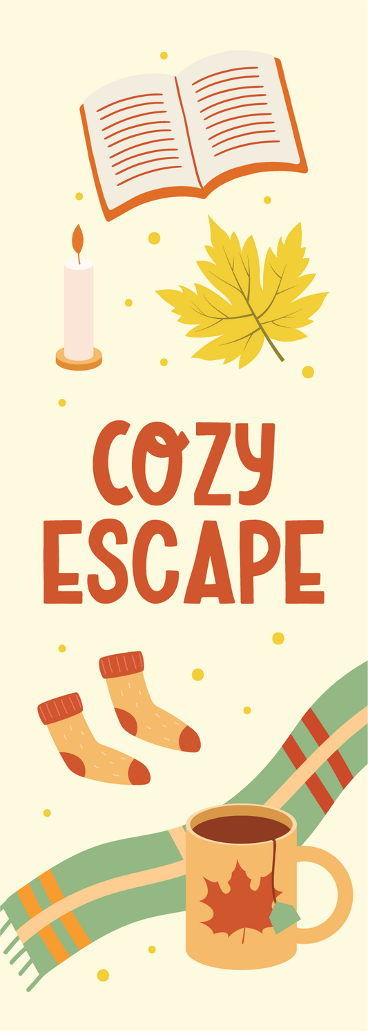 Fall Cozy Escape Bookmark