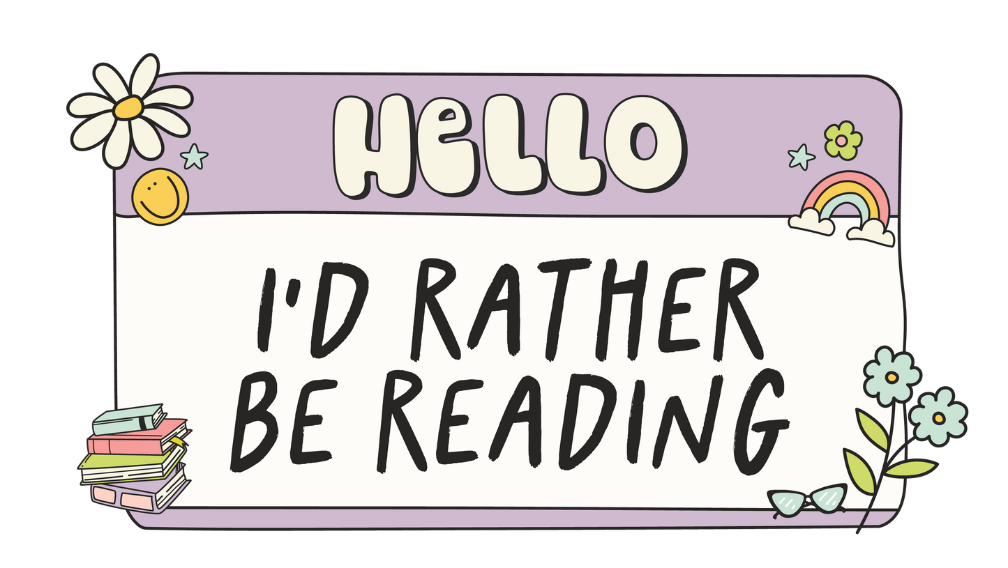 Hello, I'd Rather Be Reading Sticker