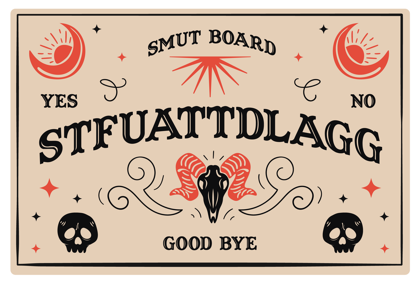 STFUATTDLAGG Smut Board Sticker