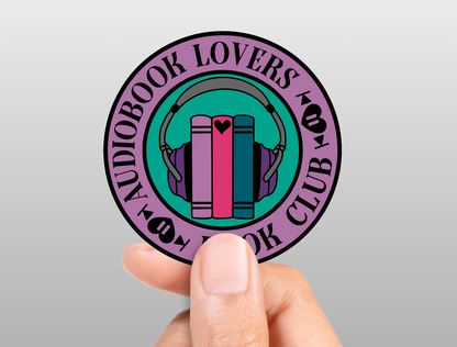 Audiobook Lover Book Club Circle Sticker