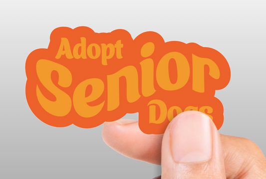 Adopt Senior Dogs Sticker