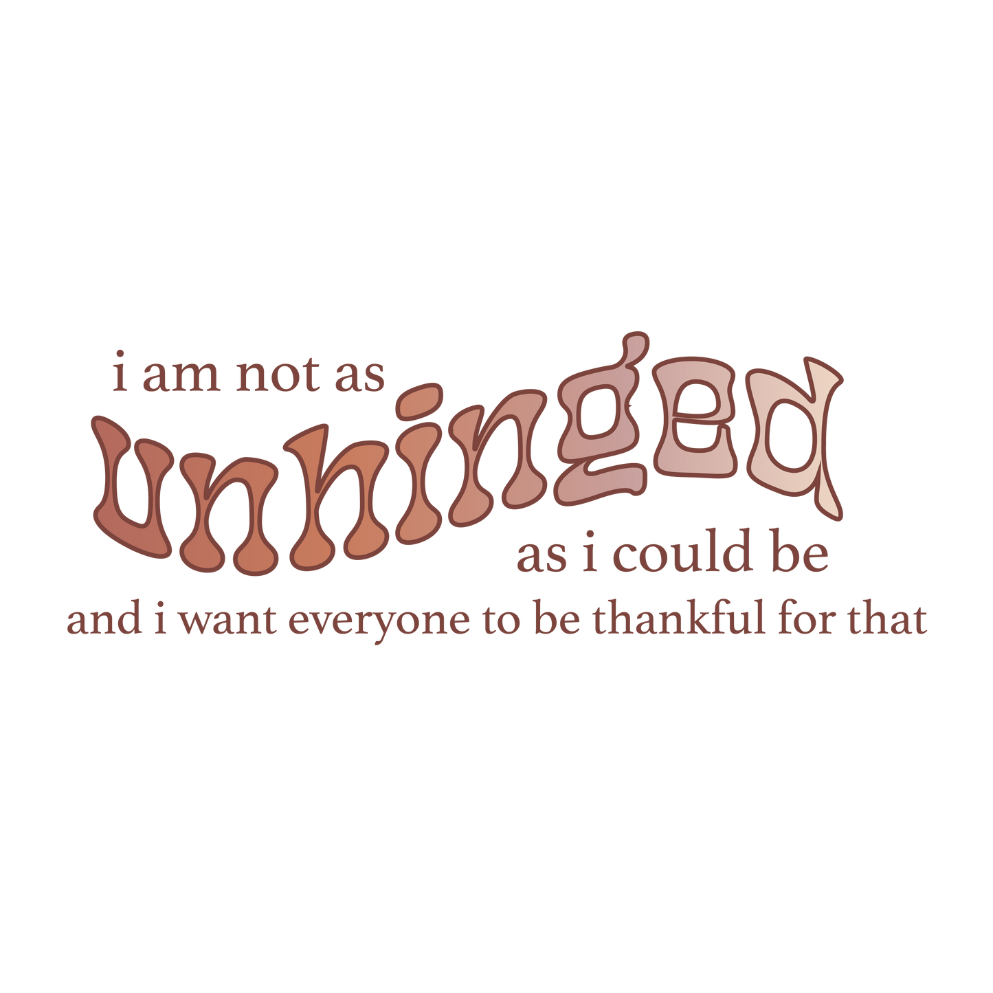 I'm Not As Unhinged Sticker