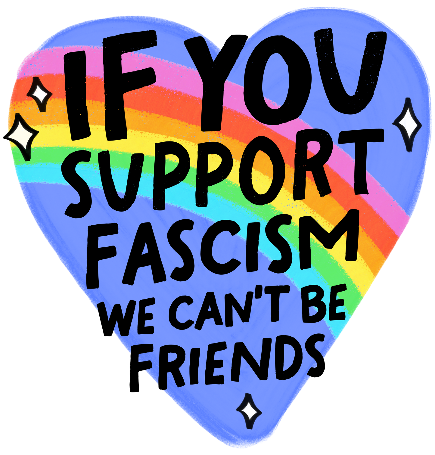 If You Support Fascism We Can't Be Friends Sticker